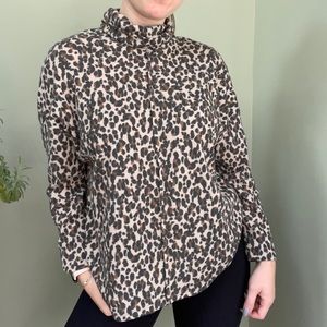 Vince Camuto Waffled Turtle Neck Ling Sleeve Top